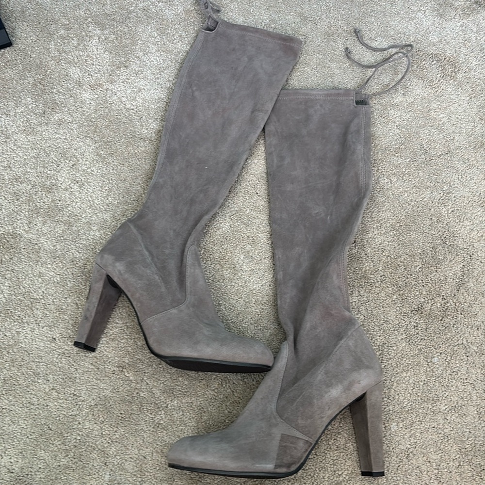 Stuart Weitzman heeled tall stretch boots 10